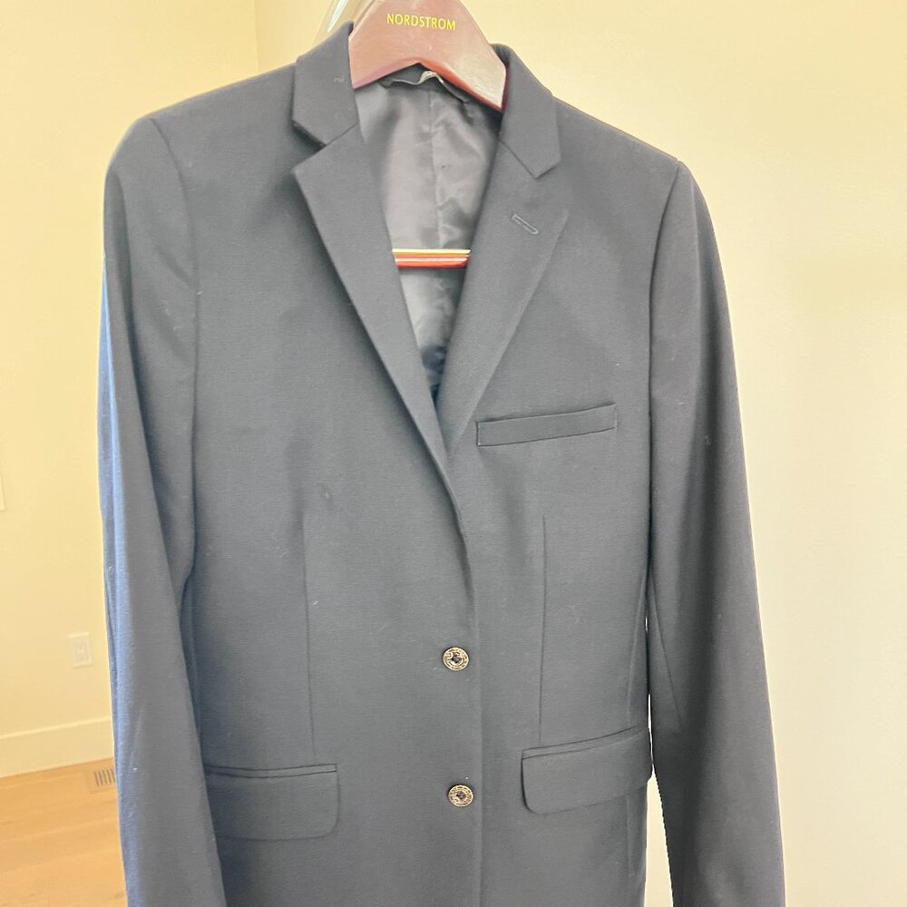 Nordstrom Boys Dark Navy Suit Jacket Blazer Size 18 Wedding Formal Youth